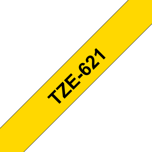 Brother TZe Tape 9mm Black on Yellow TZE621