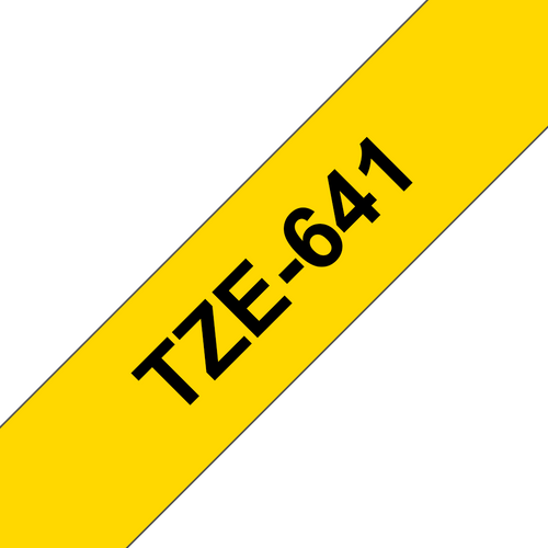 Brother TZe Tape 18mm Black on Yellow TZE641