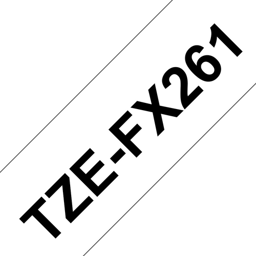 Brother TZe Flexible Tape 36mm Black on White TZEFX261