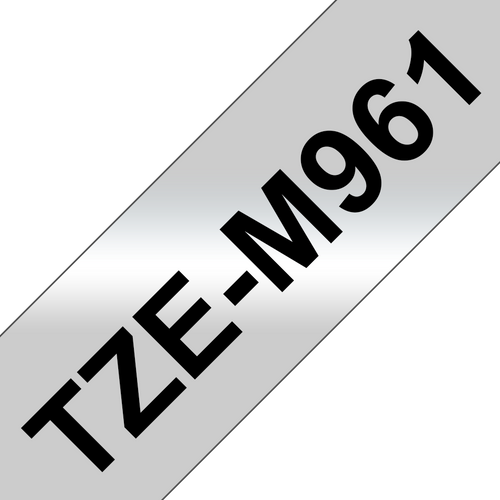 Brother TZe Matt Tape 36mm Black on Silver TZEM961