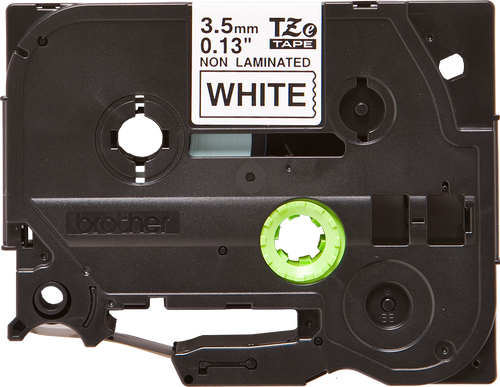 Brother TZe Non Laminated Tape 35mm Black on White TZEN201