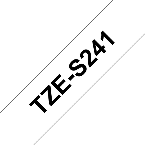 Brother TZe Strong Adhesive Tape 18mm Black on White TZES241