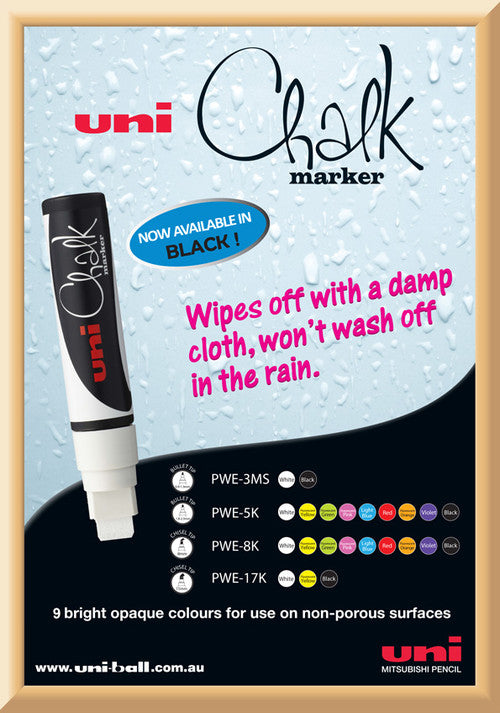 Uni Liquid Chalk Marker PWE5M12A Bullet Tip 2.5mm Assorted Pack of 12