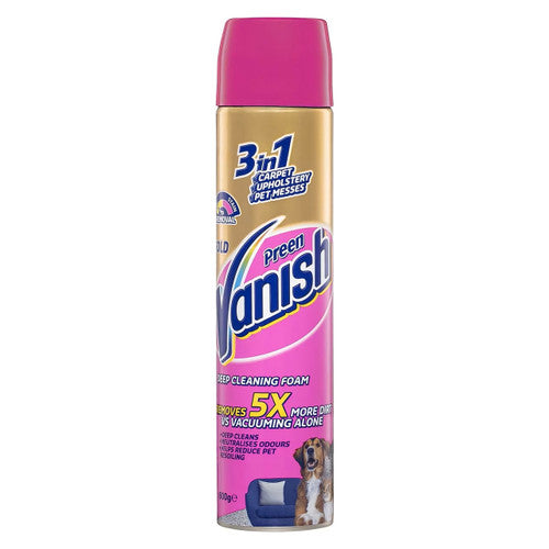 Vanish Preen Gold 3in1 Deep Cleaning Carpet Foam 600g Pack of 6