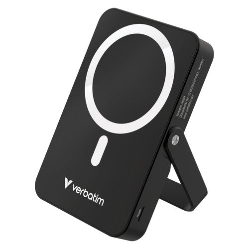 Verbatim Power Bank 10,000mAh Magnetic Wireless with Stand Black