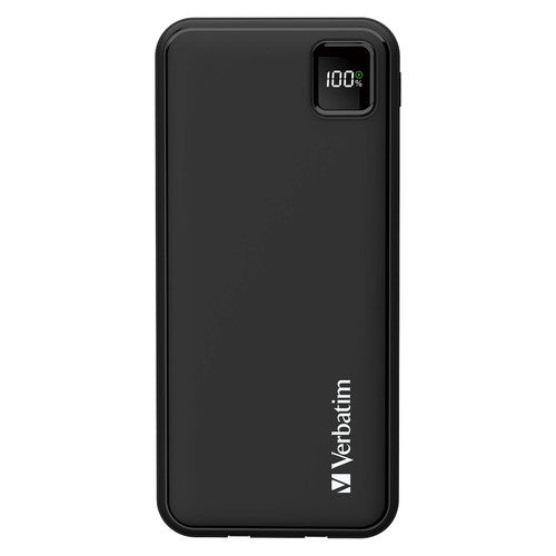 Verbatim Power Bank 10,000mAh PD Embedded Cables Black