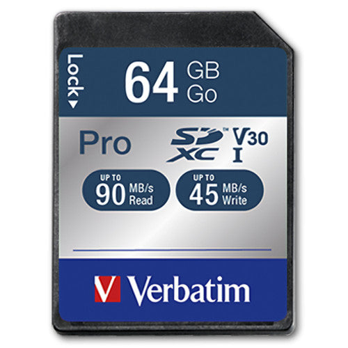 Verbatim Pro SDHC Card Class 10 UHS-I 64GB