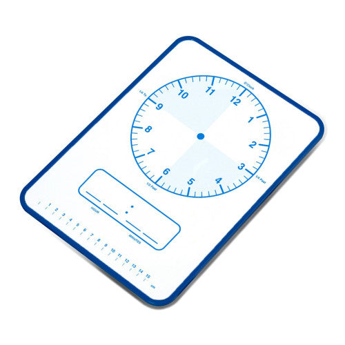 Visionchart Double-Sided Magnetic Whiteboard Tablet A4 Clock Time One Side