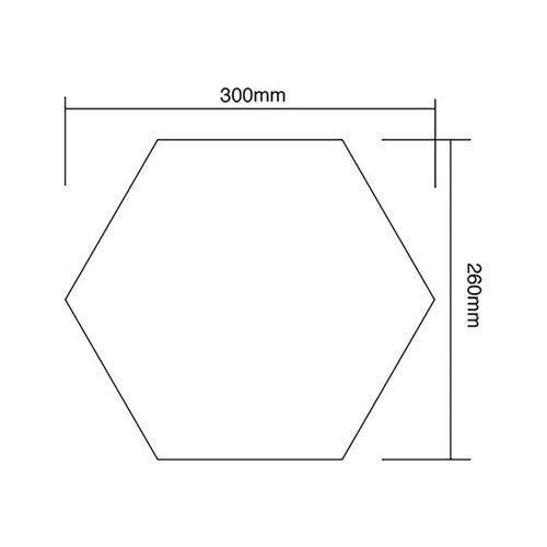 Visionchart Sana Acoustic Shapes Hexagon Frost Pack of 6