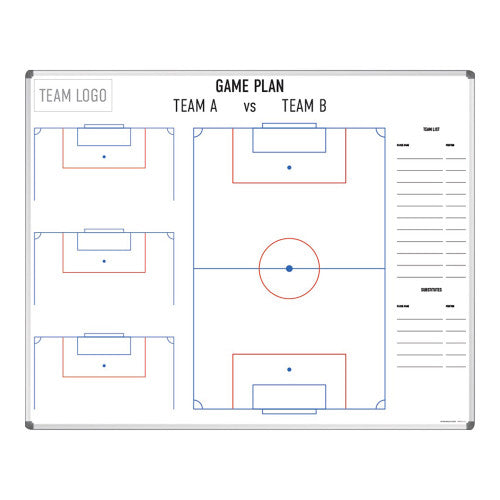 Visionchart Sports Team Logo Coaches Tactical Whiteboard 1500 x 1200mm Soccer