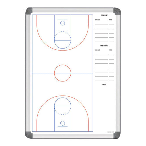 Visionchart Sports Team Logo Coaches Tactical Whiteboard 600 x 400mm Basketball