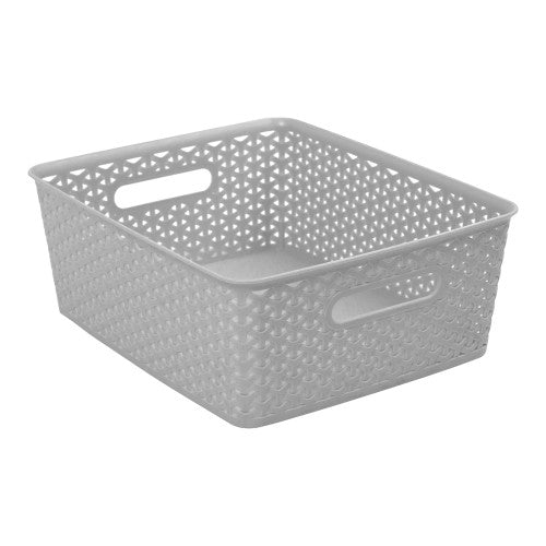 Visionchart Storage Basket Knotted Medium Grey