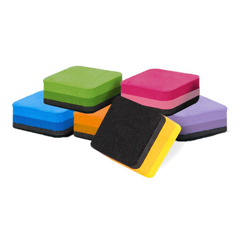 Visionchart Student Whiteboard Erasers 50 x 50mm Assorted Pack of 12