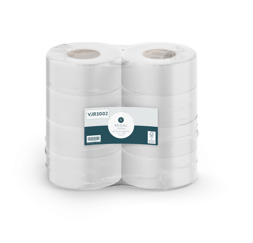 Regal Premium 2 Ply Perforated Jumbo Roll 300m Pack of 8