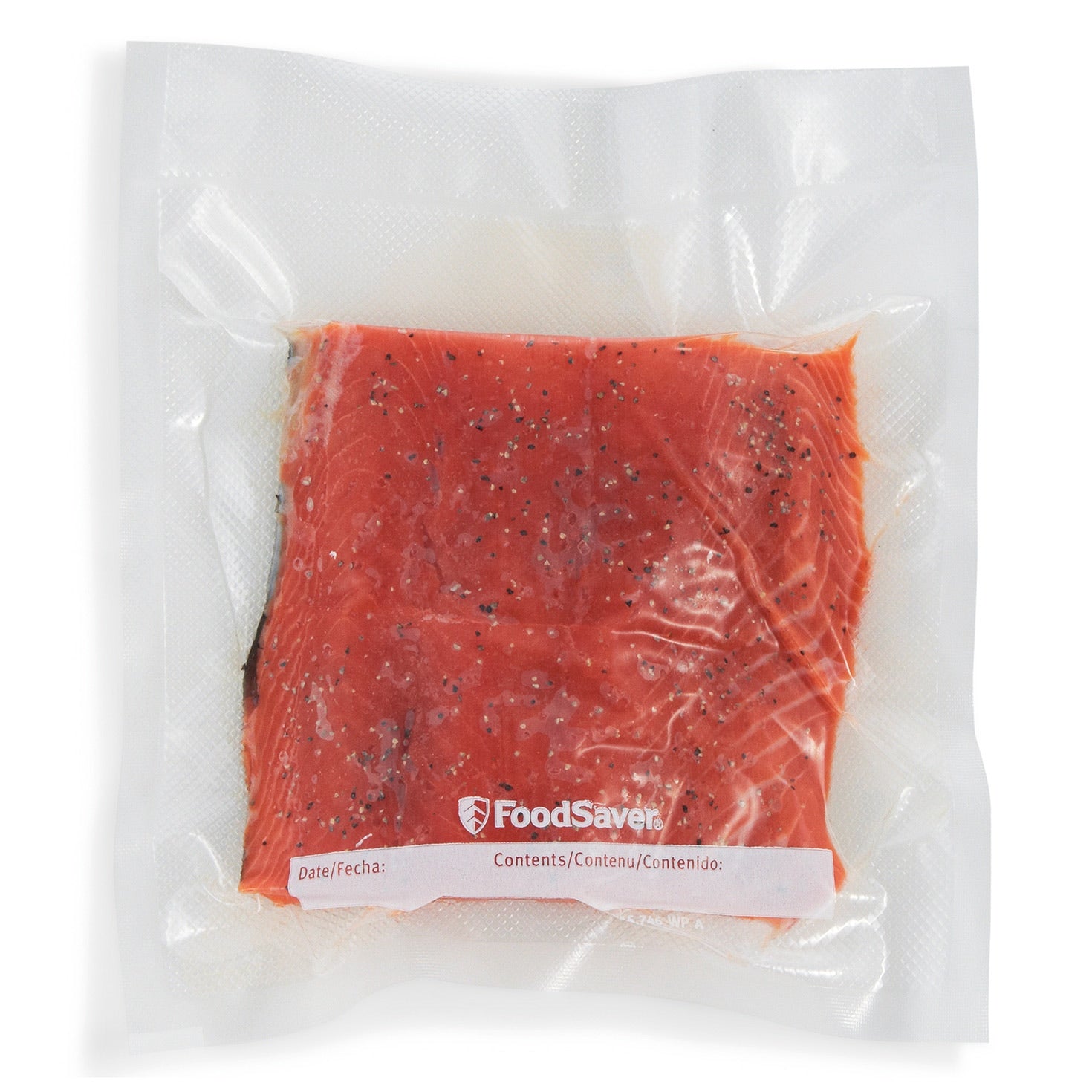 FoodSaver pre-cut bags with salmon