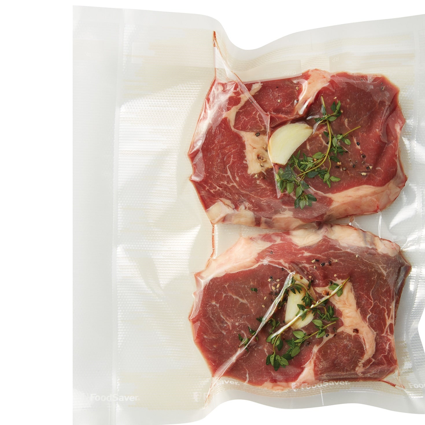 FoodSaver pre-cut bags with steaks