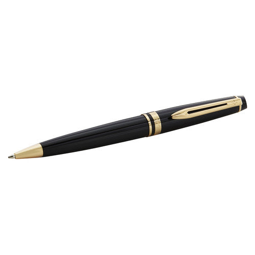 Waterman Expert Black Gold Trim Ballpoint Pen Medium Tip
