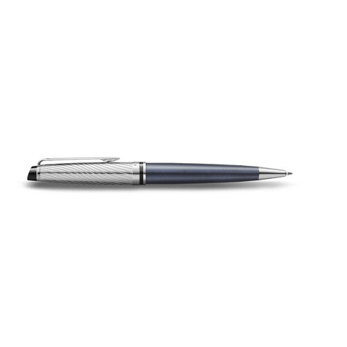Waterman Expert Deluxe Metal and Stone Grey Lacquer Palladium Trim Ballpoint Pen Medium Tip