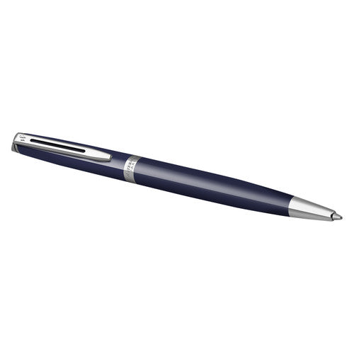 Waterman Hemisphere Blue Lacquer Chrome Trim Ballpoint Pen Medium Tip