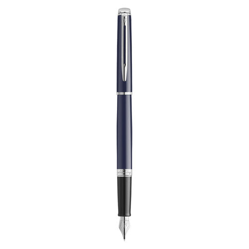Waterman Hemisphere Blue Lacquer Chrome Trim Fountain Pen Medium Nib
