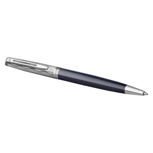 Waterman Hemisphere Metal and Blue Lacquer Palladium Trim Ballpoint Pen Medium Tip