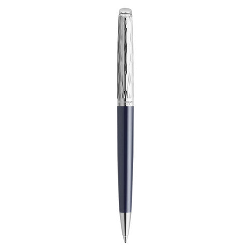 Waterman Hemisphere Metal and Blue Lacquer Palladium Trim Ballpoint Pen Medium Tip