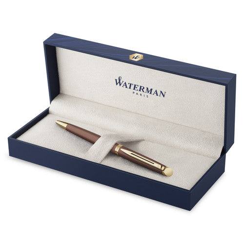 Waterman Hemisphere Metallic Copper Gold Trim Ballpoint Pen Medium Tip