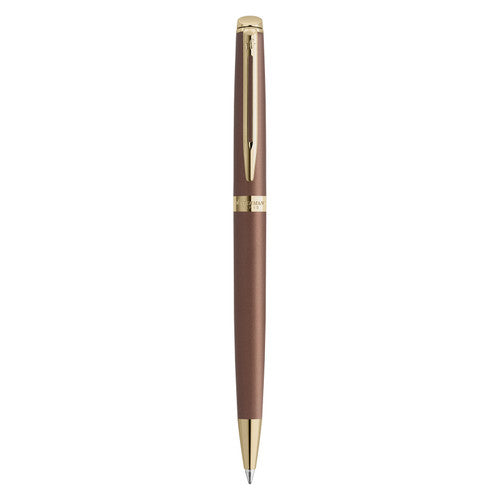 Waterman Hemisphere Metallic Copper Gold Trim Ballpoint Pen Medium Tip