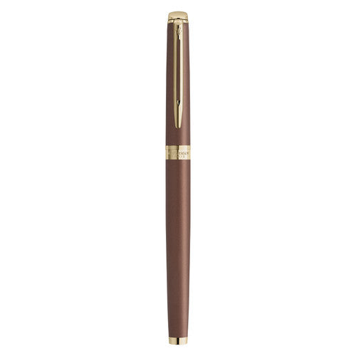 Waterman Hemisphere Metallic Copper Gold Trim Fountain Pen Medium Nib