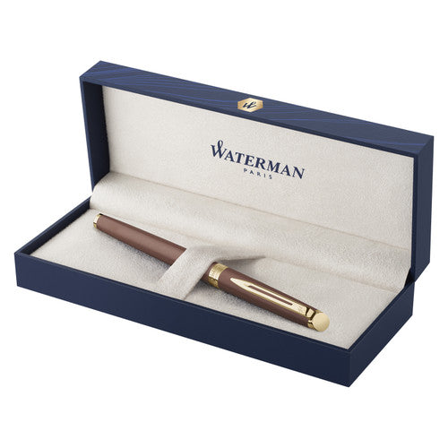 Waterman Hemisphere Metallic Copper Gold Trim Fountain Pen Medium Nib