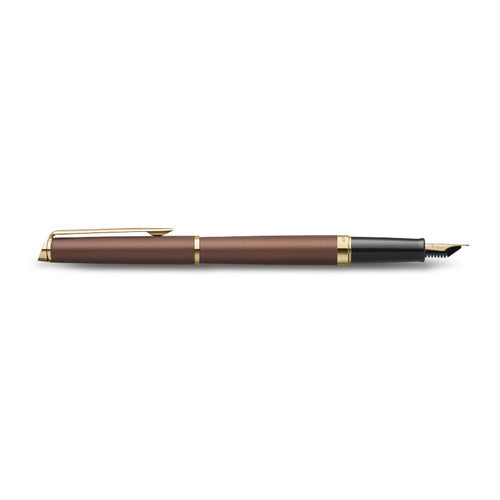 Waterman Hemisphere Metallic Copper Gold Trim Fountain Pen Medium Nib