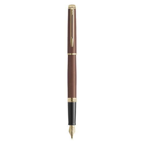 Waterman Hemisphere Metallic Copper Gold Trim Fountain Pen Medium Nib