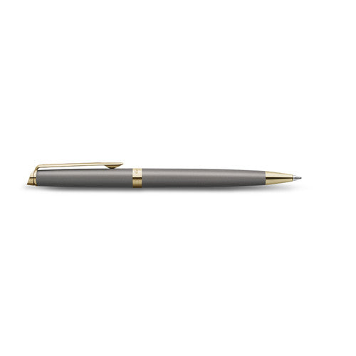 Waterman Hemisphere Metallic Grey Gold Trim Ballpoint Pen Medium Tip