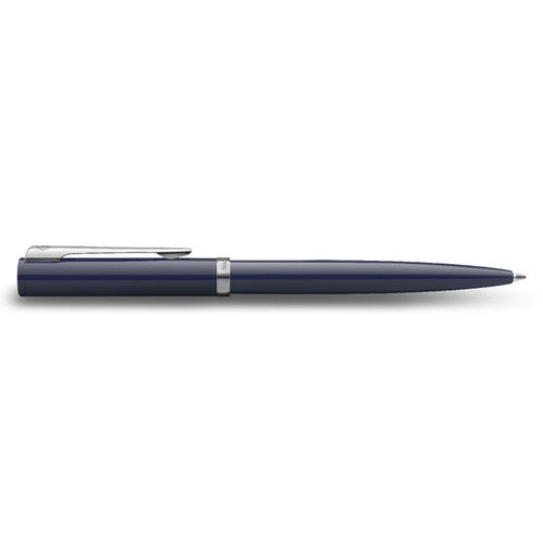 Waterman Impression Ballpoint Pen Blue with Chrome Trim Medium Tip Blue Ink Gift Box