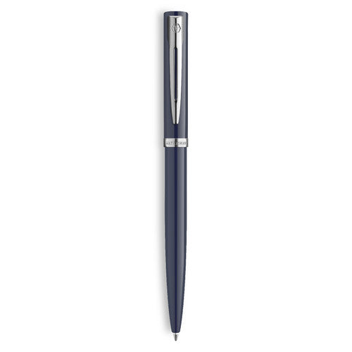 Waterman Impression Ballpoint Pen Blue with Chrome Trim Medium Tip Blue Ink Gift Box