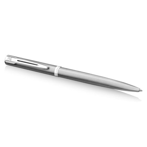 Waterman Impression Ballpoint Pen Stainless Steel with Chrome Trim Medium Tip Blue Ink Gift Box