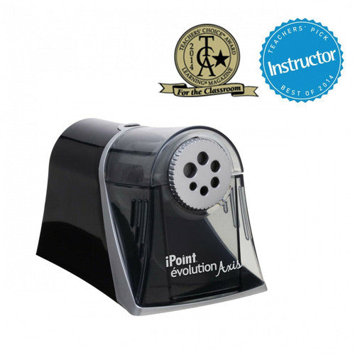 Westcott iPoint Evolution Axis Heavy Duty Electric Pencil Sharpener Black and Silver
