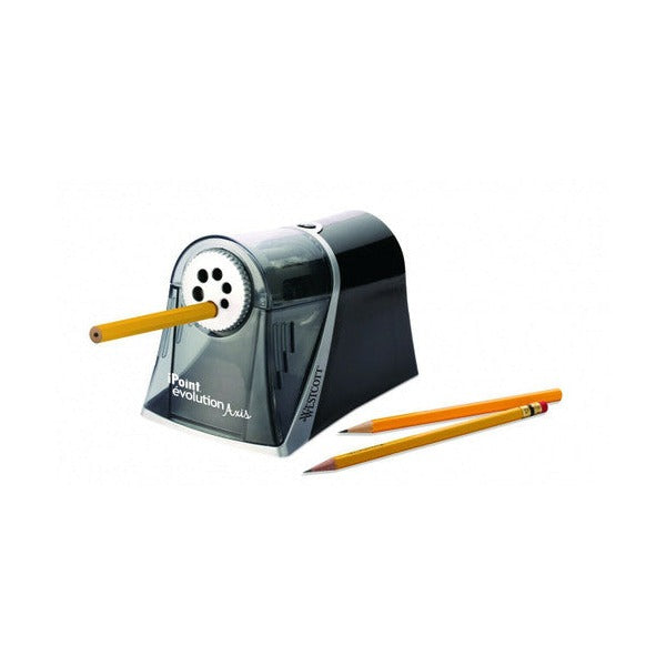 Westcott iPoint Evolution Axis Heavy Duty Electric Pencil Sharpener Black and Silver – view 2