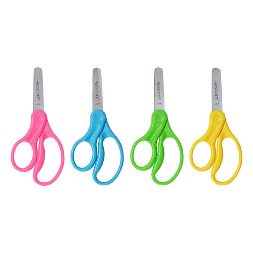 Westcott Kids Left Hand Scissors 127mm Blunt Tip Assorted Colours Box of 12