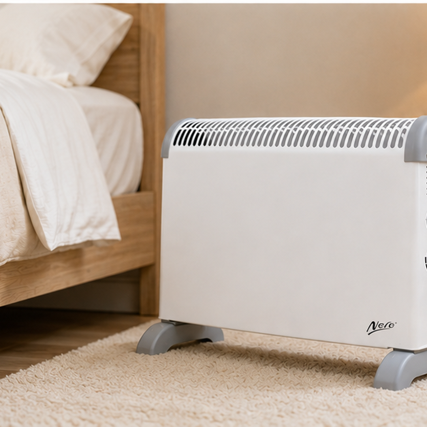 Nero 2000W Convector Heater White With Adjustable Thermostat-3