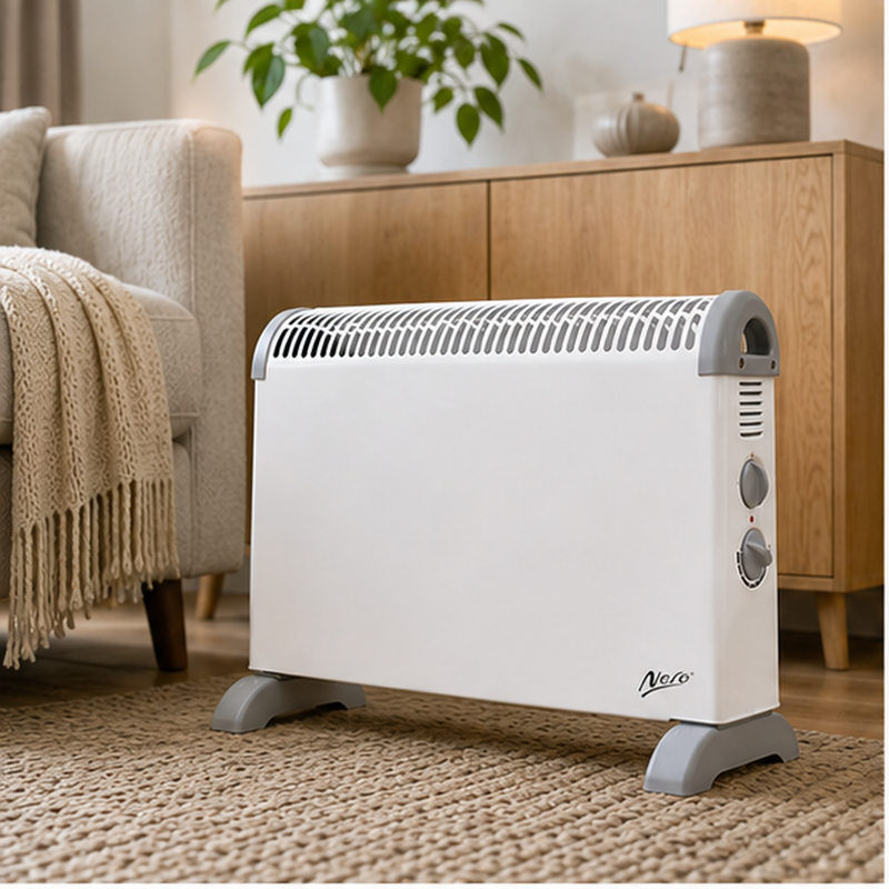 Nero 2000W Convector Heater White With Adjustable Thermostat-10