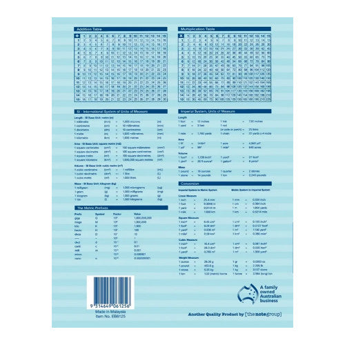 Writer Music Book 225x175mm 96 Page 8mm Ruled and Staved Pack 10 — bulk pack of 10