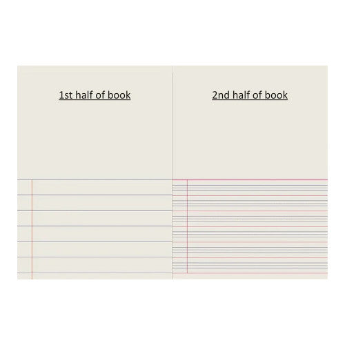 Writer Premium Transition Story Book 330x240mm 96 Page 24mm QLD Year 1 Ruled Red Margin Pack 10 — bulk pack of 10