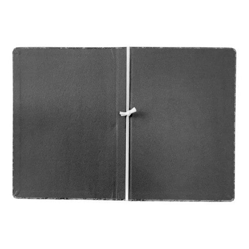 Writer Reader Cover Black Mottled Board with White Elastic Tie 270 x 190mm