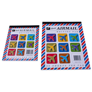 Quill Airmail Pad Ruled 60gsm 185 x 150mm 50 Leaf White Box of 10