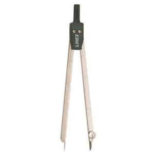 Linex 16 metal school compass with a dark grey head