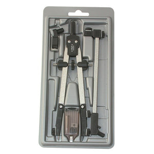 Linex 780 bow compass set in a grey moulded tray with compass, divider and extension bar