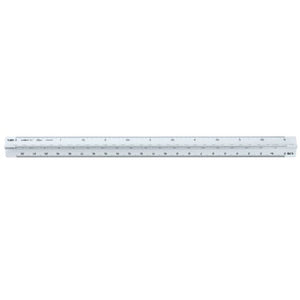 Linex 321 triangular scale ruler in white, 30cm