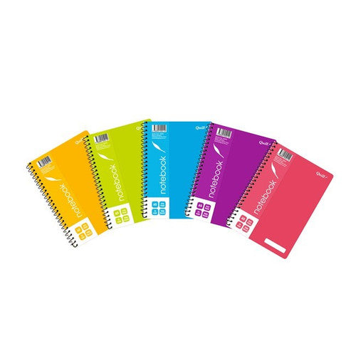 Quill Shades Notebook PP 70gsm A5 200 Pages Assorted Pack of 5