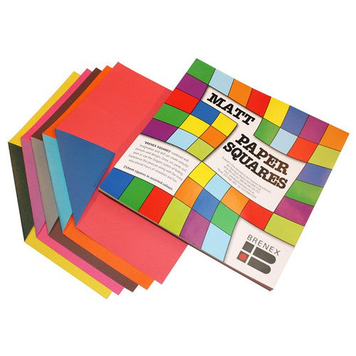 Brenex Matte Squares 254 x 254mm Duo Assorted Colours Pack of 120
